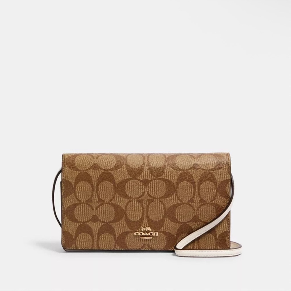 NWT Coach Tan Signature Crossbody Bag